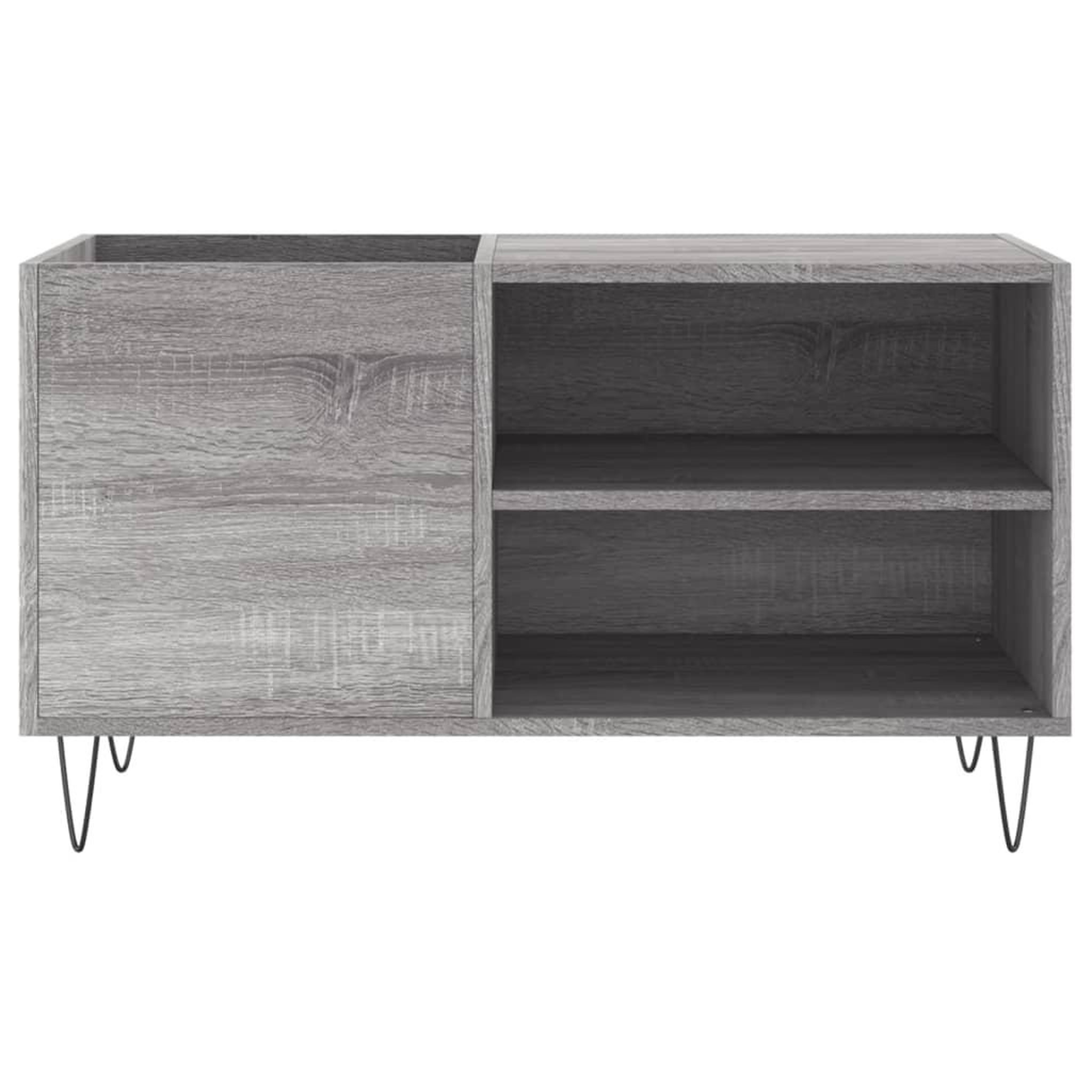 Voir la diapositive 4 : VIDAXL Armoire a disques sonoma gris 85x38x48 cm bois d'ingenierie