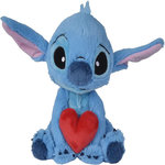 SIMBA Peluche Stitch avec un coeur 25 cm Disney 