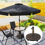 Voir la diapositive 2 : OUTSUNNY Pied de parasol résine 21 Kg mobile compatible mât dia. 32/38/48 mm