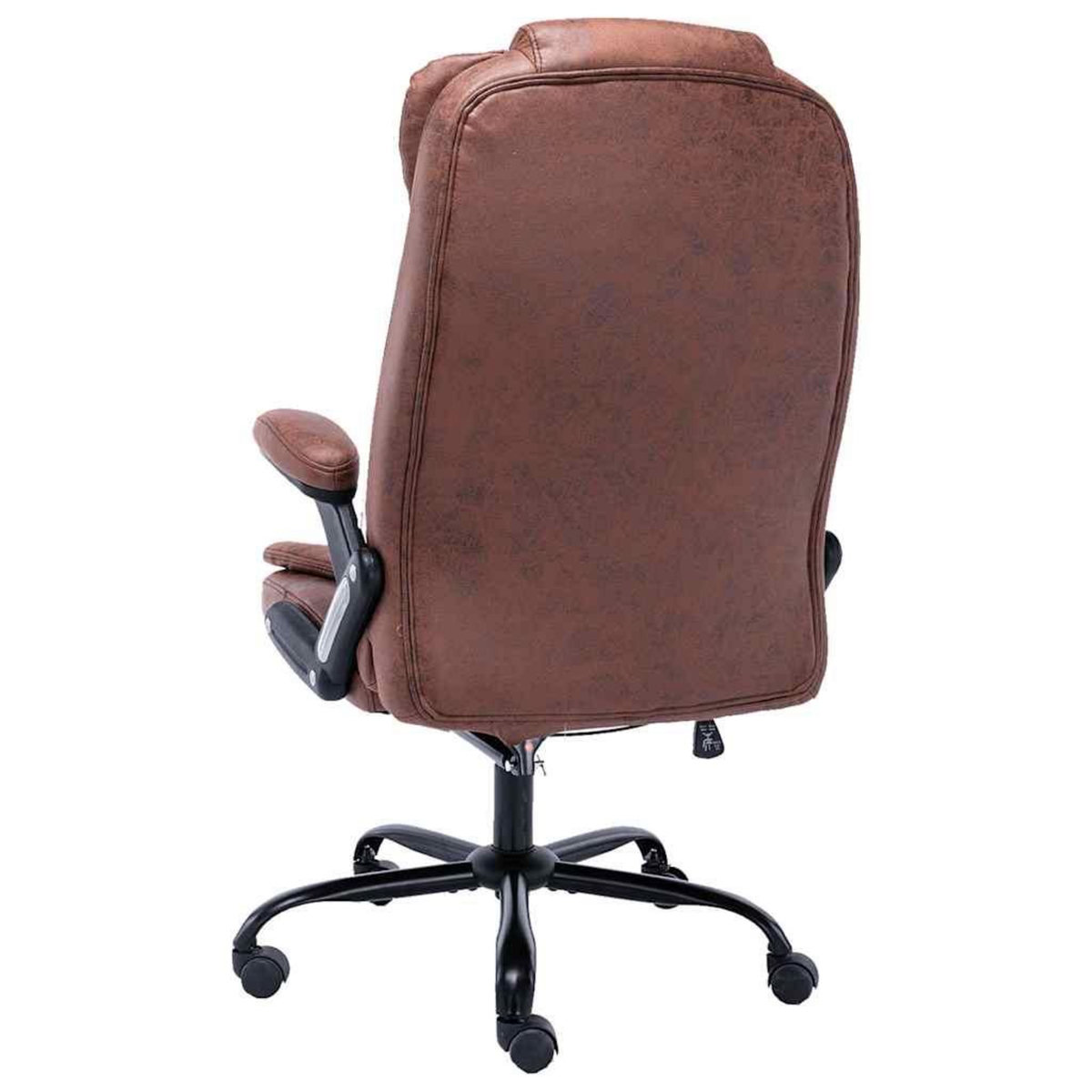 VIDAXL Chaise de bureau de massage marron clair similicuir daim