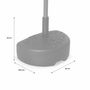 Voir la diapositive 5 : SWEEEK Demi-Pied de parasol plastique – Base remplissable pour demi-parasol. motif feuillage. noir