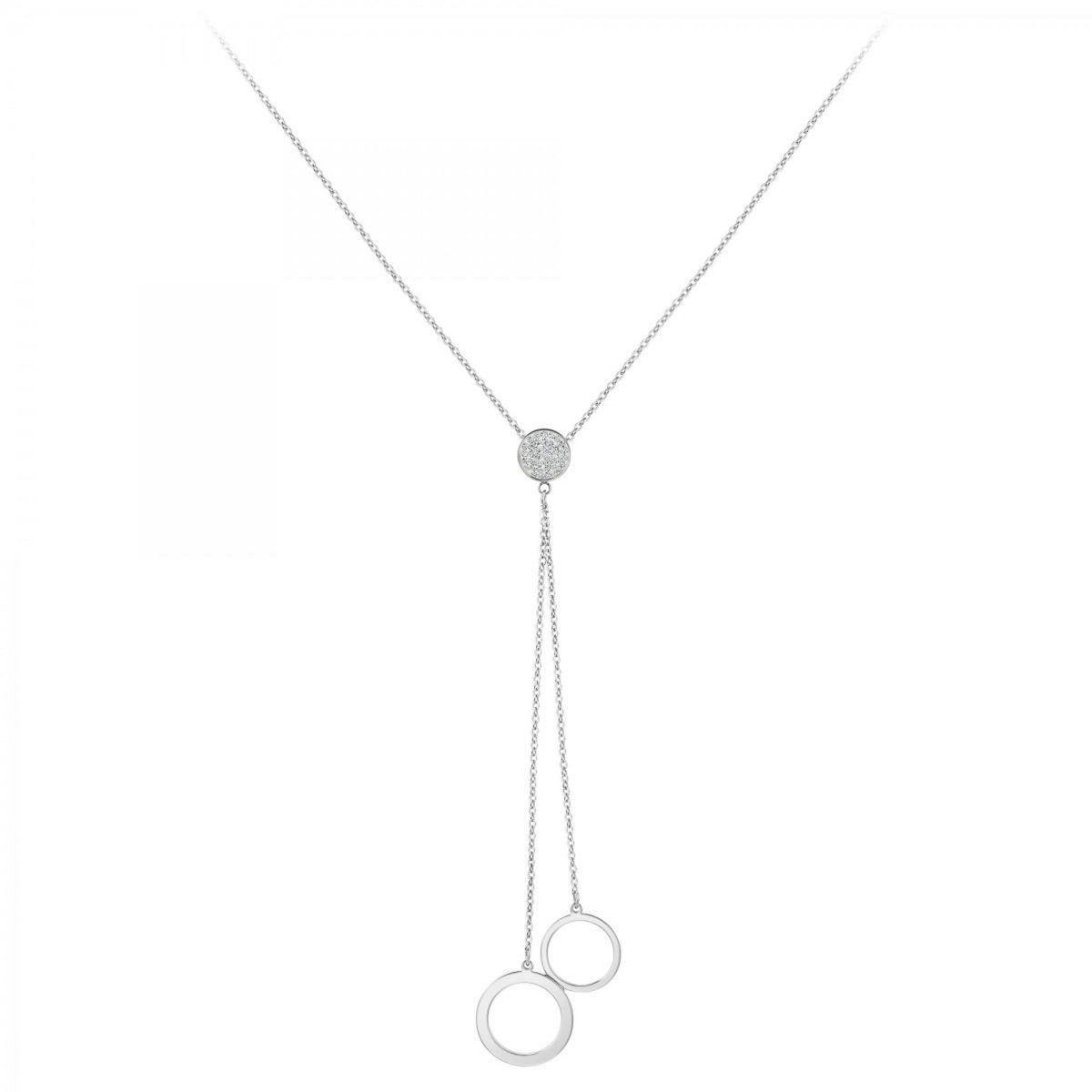 SC CRYSTAL Sautoir en acier par SC Crystal orné de Cristaux scintillants