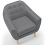 Voir la diapositive 3 : Paris Prix Fauteuil Scandinave Tissu  Lopy  78cm Gris