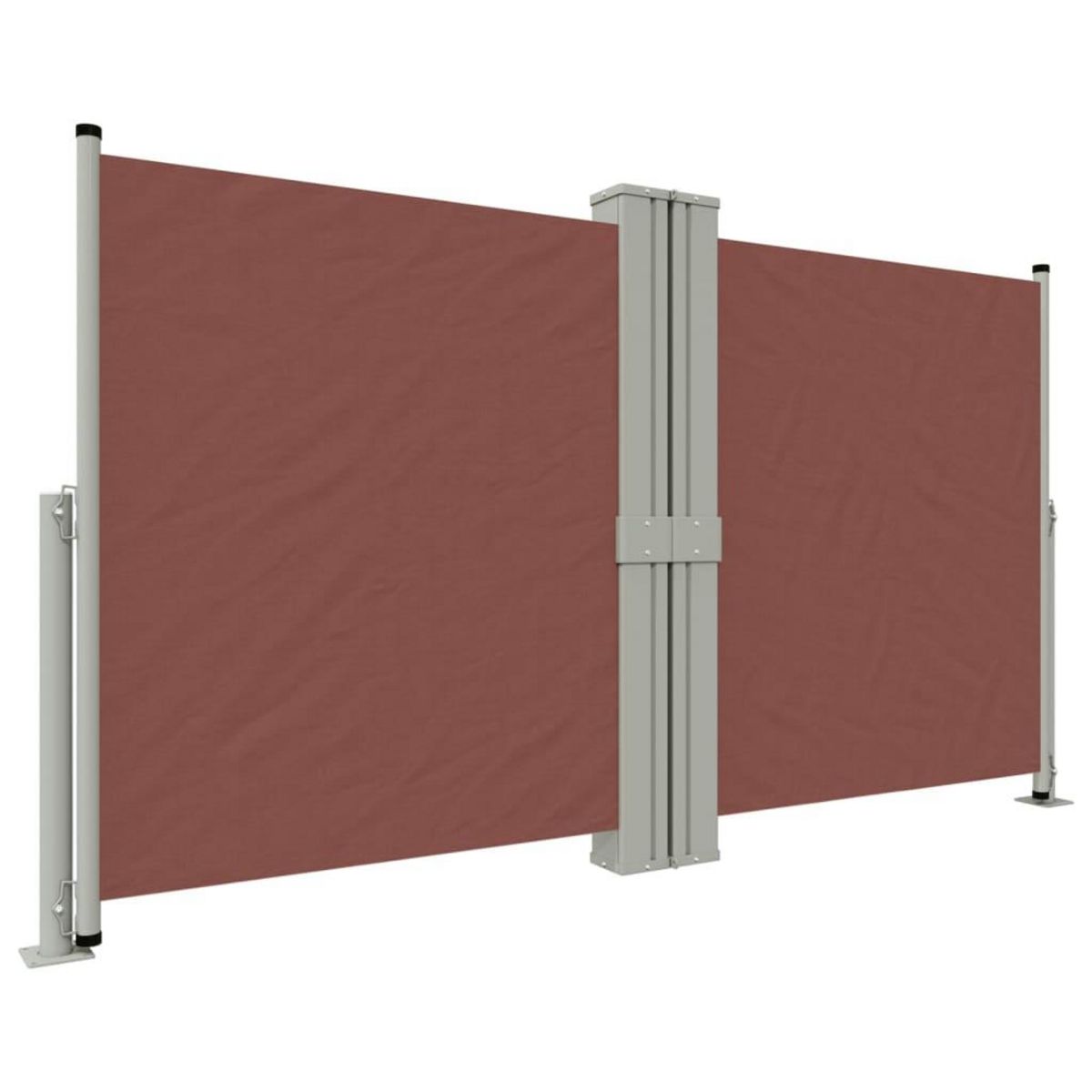 VIDAXL Auvent lateral retractable Marron 140x1200 cm