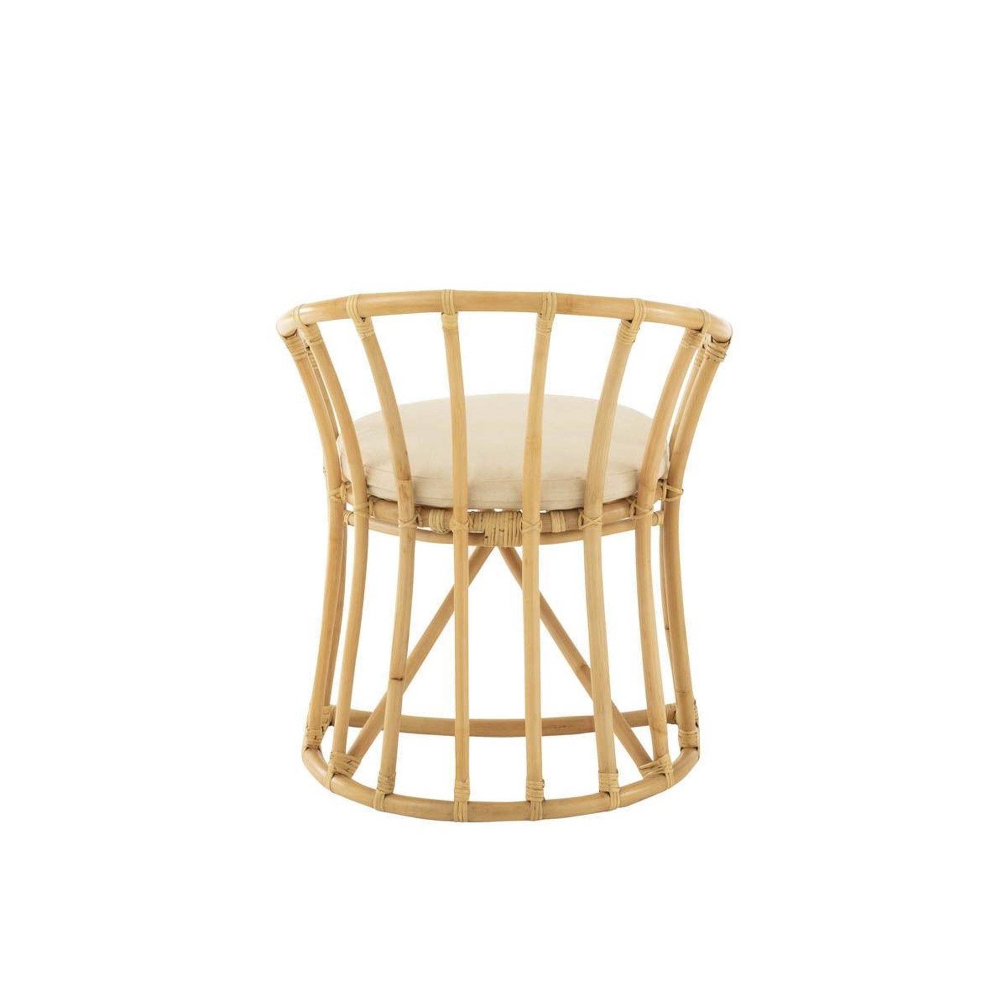 Voir la diapositive 4 : J-LINE Chaise Rotin & Coussin  Howard  70cm Naturel