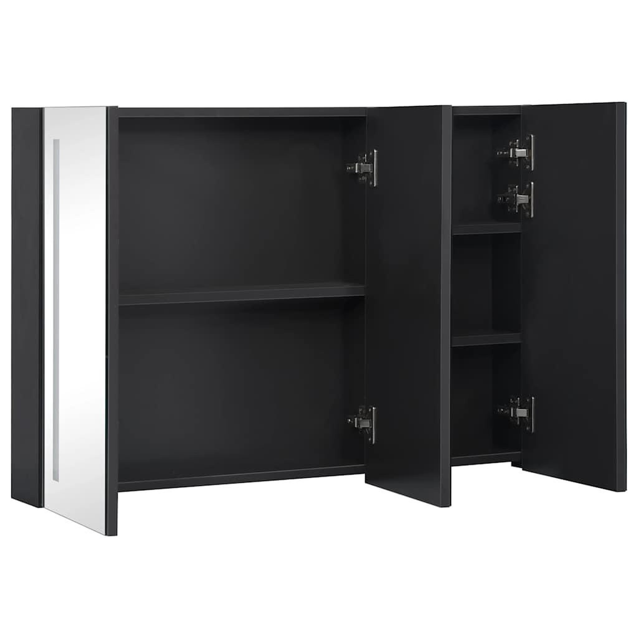 Voir la diapositive 5 : VIDAXL Armoire de salle de bain a miroir led 89x14x62 cm
