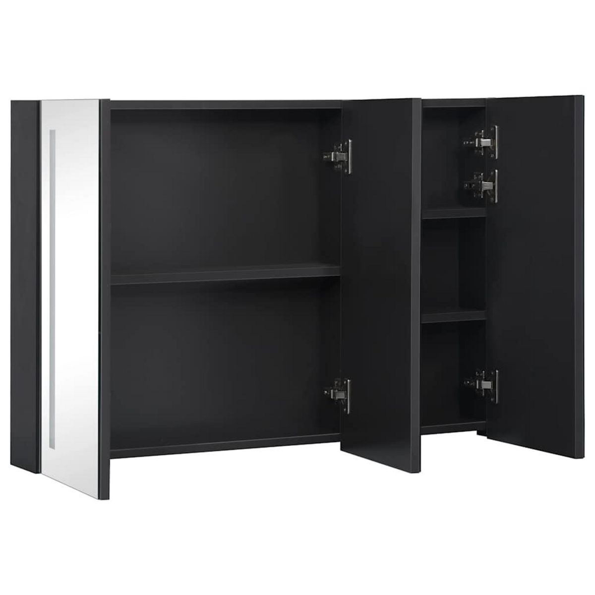 VIDAXL Armoire de salle de bain a miroir LED 89x14x62 cm