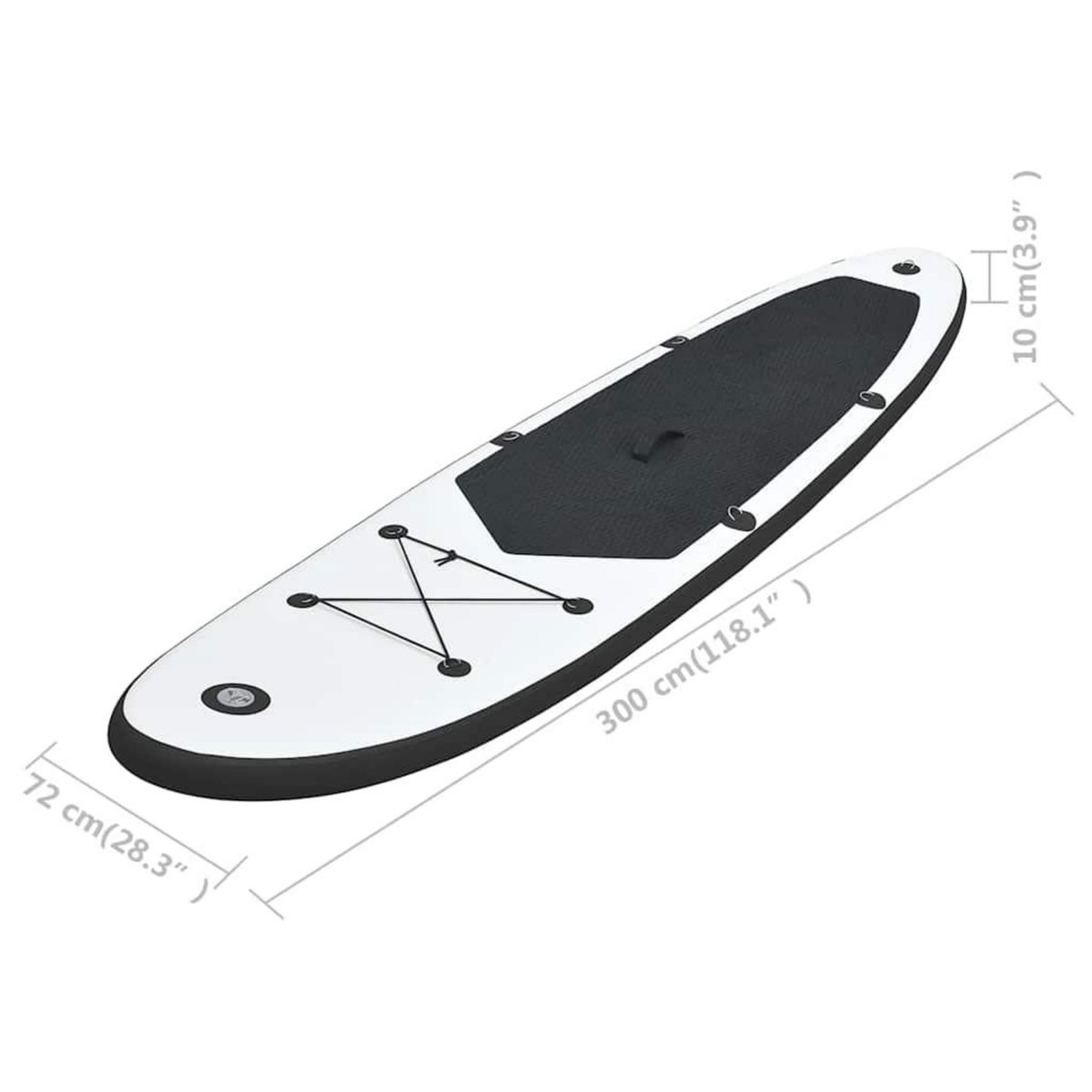 VIDAXL Ensemble de planches SUP gonflables Noir et blanc