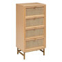 Voir la diapositive 1 : ATMOSPHERA Chiffonnier 4 tiroirs en cannage RAYO - Beige