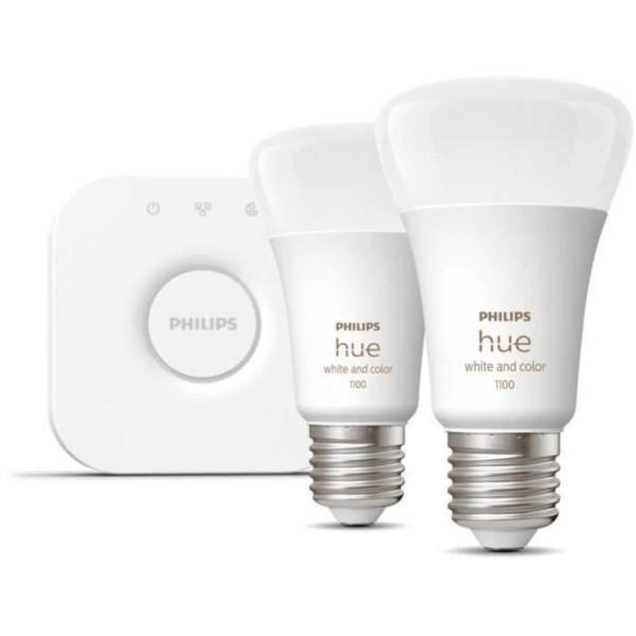 Voir la diapositive 2 : PHILIPS HUE Philips Hue White and Color Ambiance, Kit de démarrage 2 ampoules E27, 75W, Bluetooth, fonctionne avec Alexa, Google et Homekit