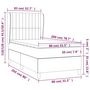 Voir la diapositive 6 : VIDAXL Sommier a lattes de lit avec matelas Gris clair 80x200 cm Tissu