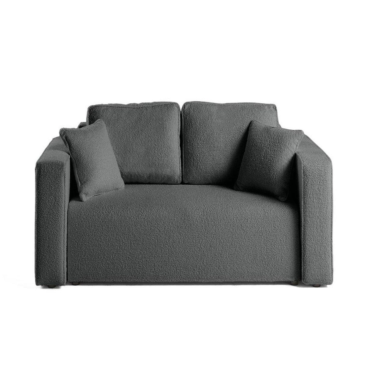 BEST MOBILIER Topaze - canapé droit 2 places - en tissu bouclette