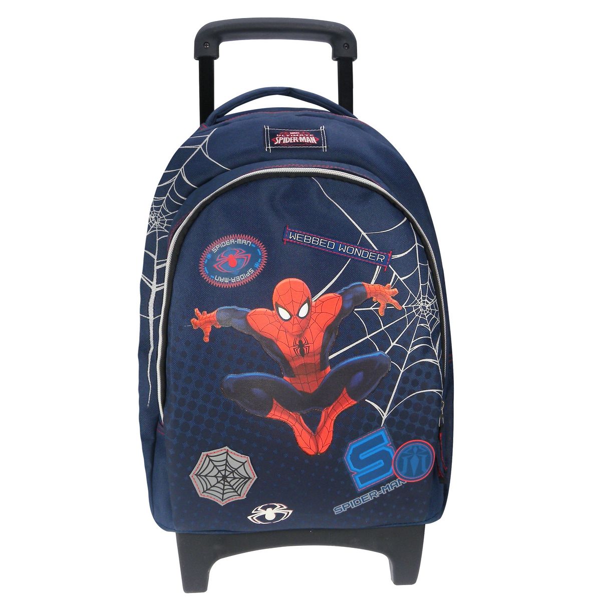 SPIDERMAN Sac à dos à roulettes bleu marine MARVEL