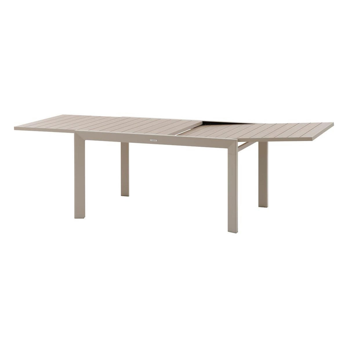HESPERIDE Table de jardin extensible en aluminium effet bois 10 places EVASION