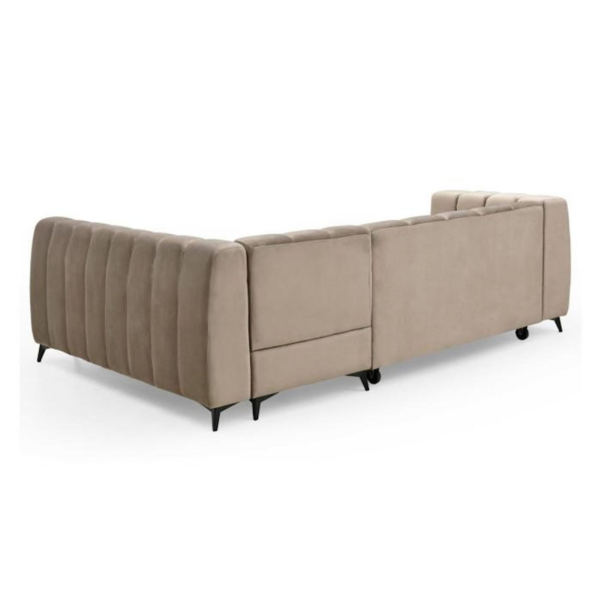 Paris Prix Canapé d'Angle Convertible 5 Places  Casey  247cm Taupe