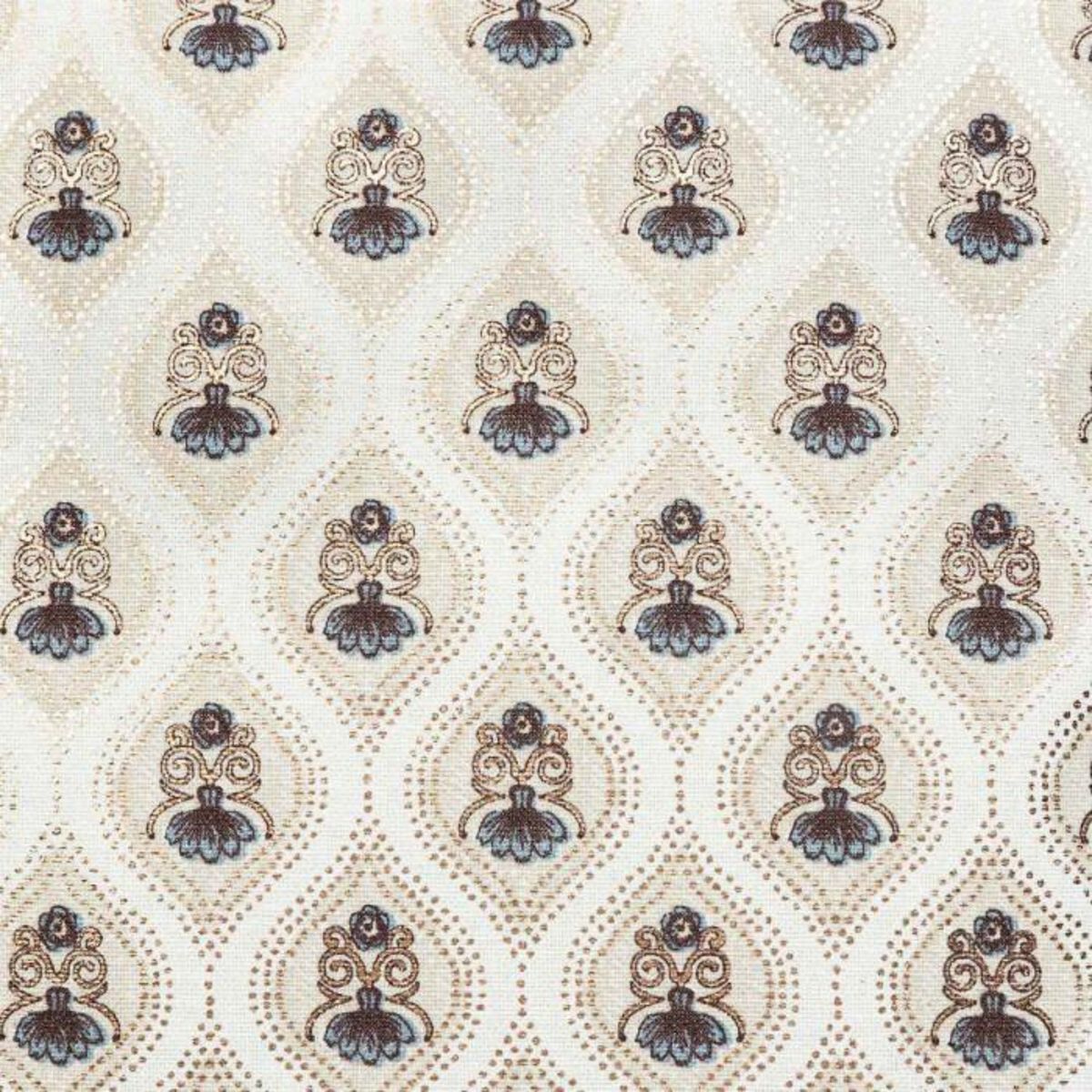 ATMOSPHERA Coussin Déco Imprimé  Little Cottage  40x40cm Blanc