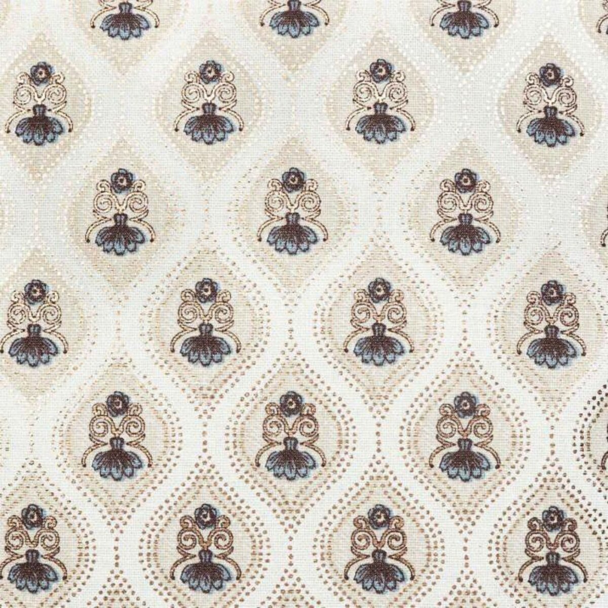 ATMOSPHERA Coussin Déco Imprimé  Little Cottage  40x40cm Blanc