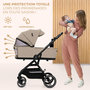 Voir la diapositive 5 : KINDERKRAFT Poussette 2 en 1 avec nacelle YOXI, roues anti-crevaison et accessoires
