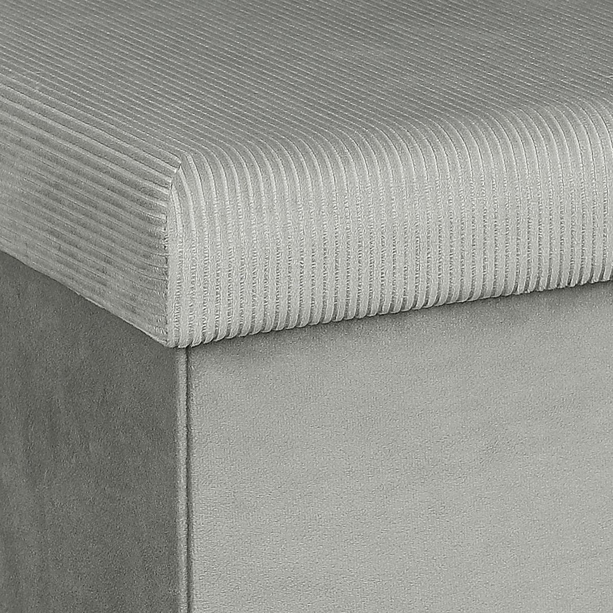 The Home Deco Factory Pouf coffre pliable en velours design Giulia