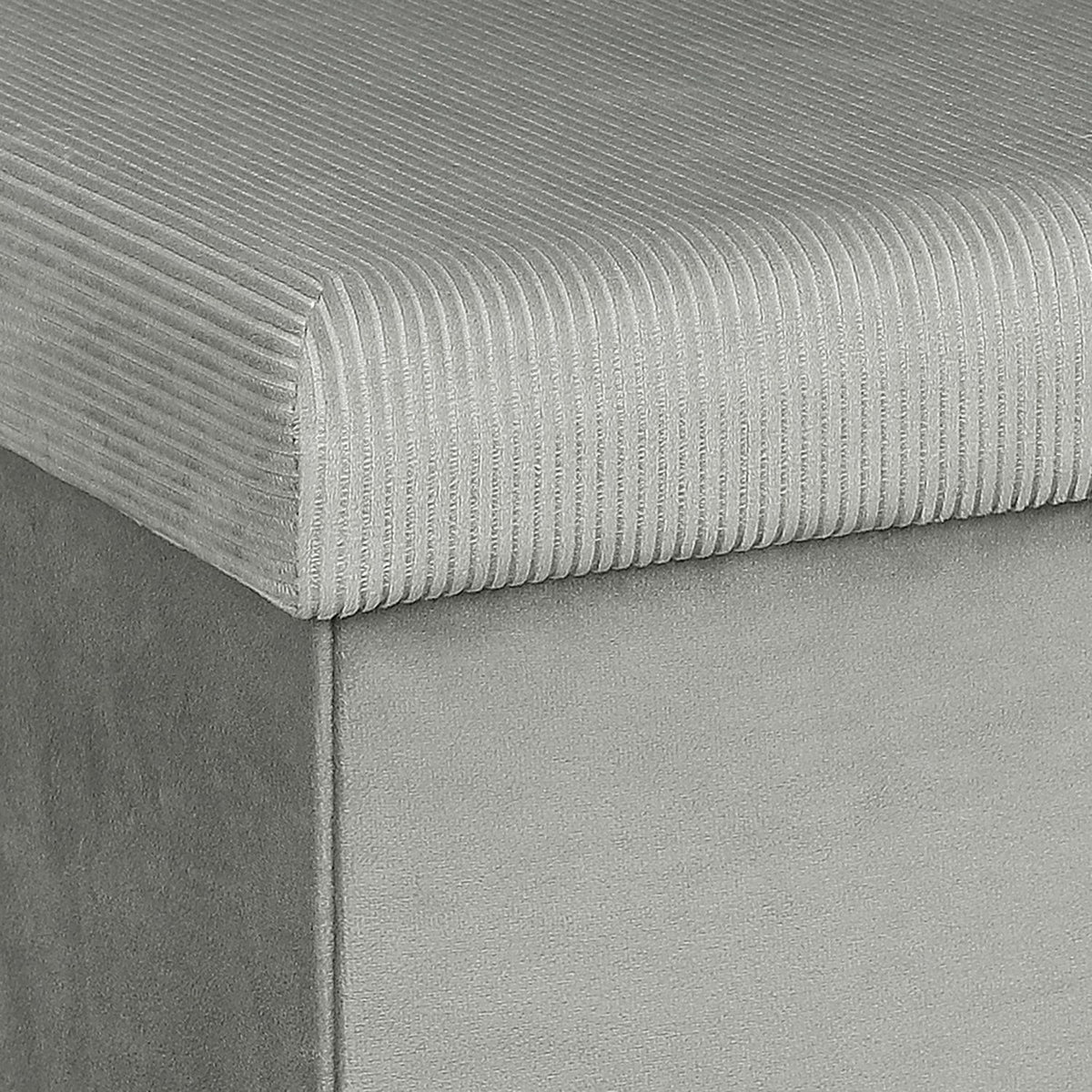 The Home Deco Factory Pouf coffre pliable en velours design Giulia