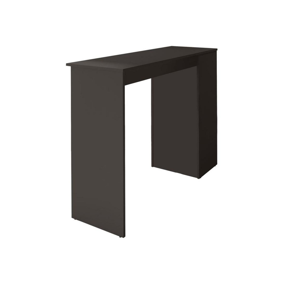 BEST MOBILIER Drazic - table de bar avec rangements - noir - de 2 à 4 personnes