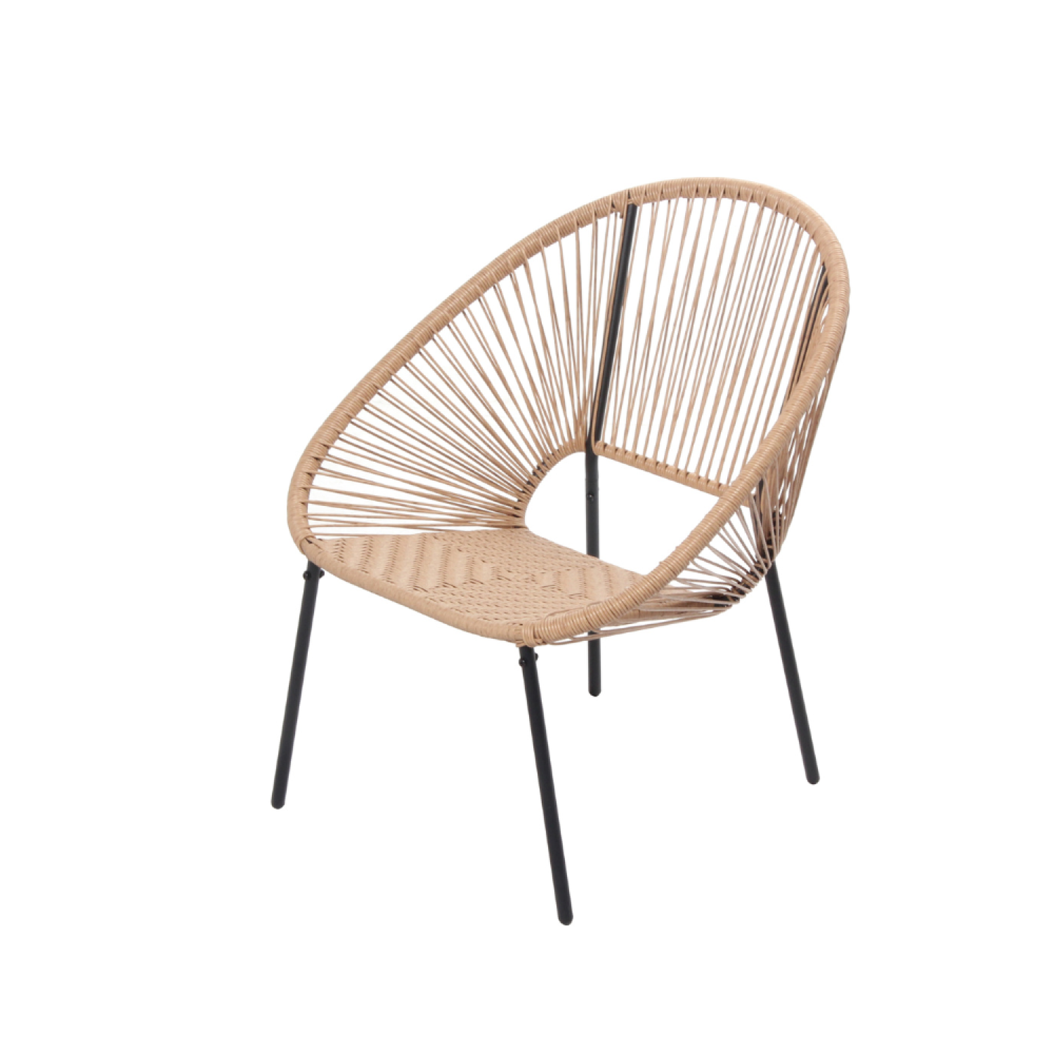 Voir la diapositive 3 : CONCEPT USINE Set de 2 fauteuils + table basse naturel acapulco