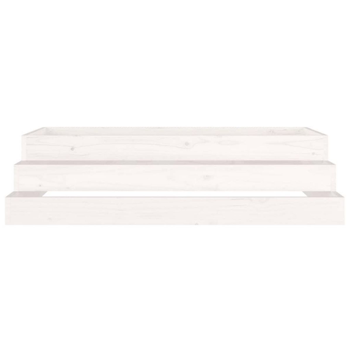 VIDAXL Jardiniere Blanc 110x110x27 cm Bois massif de pin