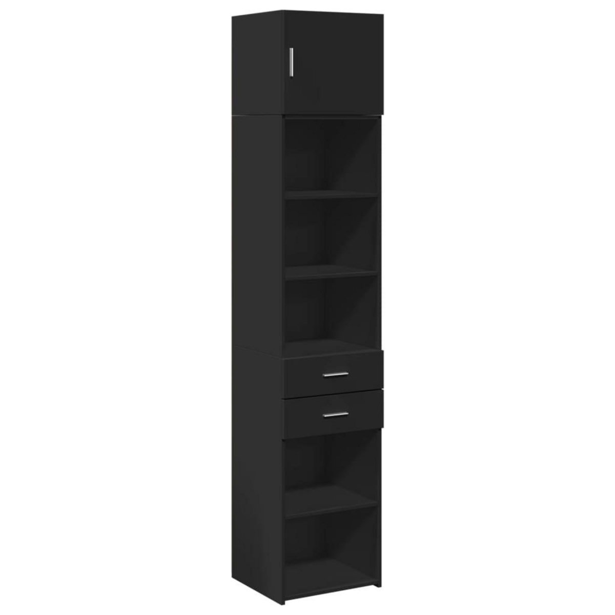 VIDAXL Armoire de rangement mince noir 45x42,5x225cm bois d'ingenierie