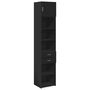 Voir la diapositive 2 : VIDAXL Armoire de rangement mince noir 45x42,5x225cm bois d'ingenierie