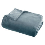 ATMOSPHERA Plaid Doux Uni  Flanel  125x150cm Orage