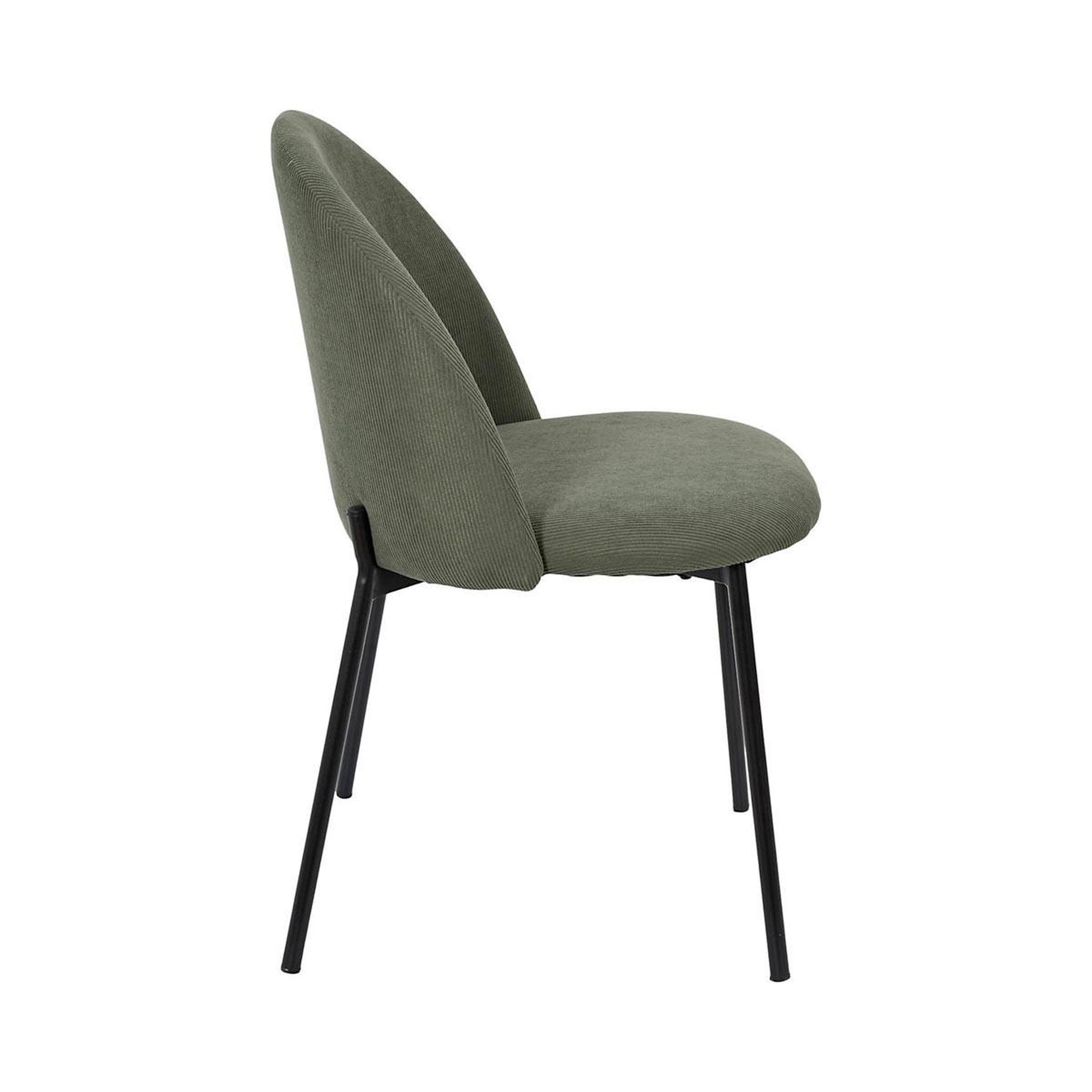 Voir la diapositive 3 : The Home Deco Factory Lot de 4 chaises côtelées arches  jules  78cm vert