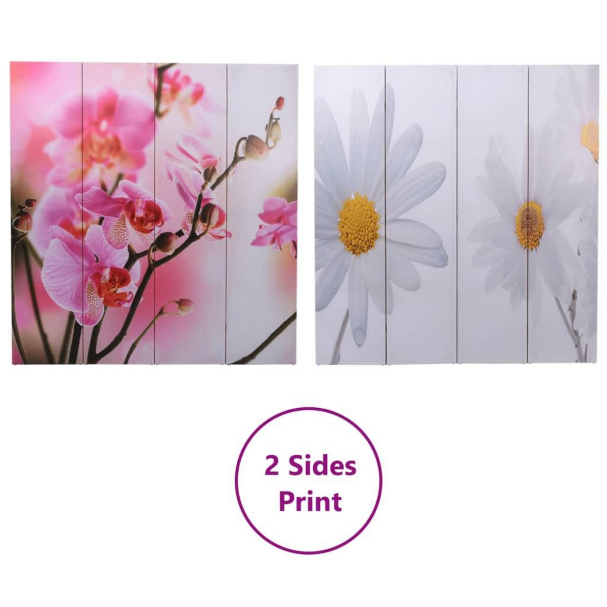 VIDAXL Cloison de separation pliable 160 x 170 cm Fleur