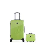 GENTLEMAN FARMER Lot de 2 - Valise weekend et vanity PETER. Coloris disponibles : Violet, Rouge, Noir, Bleu, Gris, Vert, Beige