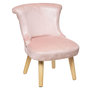Voir la diapositive 1 : ATMOSPHERA Fauteuil crapaud pour enfant effet velours - Rose