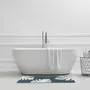 GUY LEVASSEUR Tapis de bain en coton fantaisie vert sauge 60x120cm
