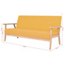 Voir la diapositive 6 : VIDAXL Canape a 3 places Tissu Jaune