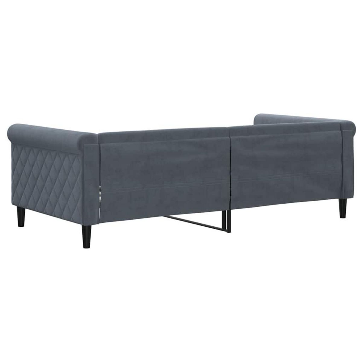 VIDAXL Lit de repos gris fonce 90x190 cm velours