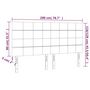 Voir la diapositive 6 : VIDAXL Tete de lit a LED Marron fonce 200x5x118/128 cm Tissu