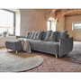 Voir la diapositive 4 : BEST MOBILIER Lena - canapé d'angle réversible convertible - 4 places - style scandinave