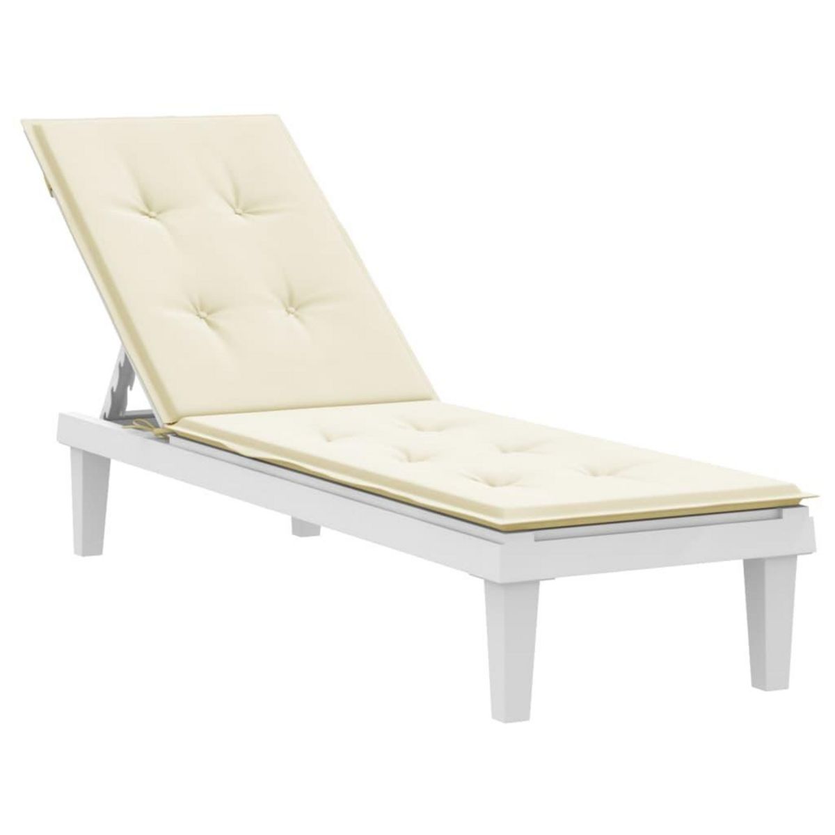 VIDAXL Coussin de chaise de terrasse creme (75+105)x50x4 cm