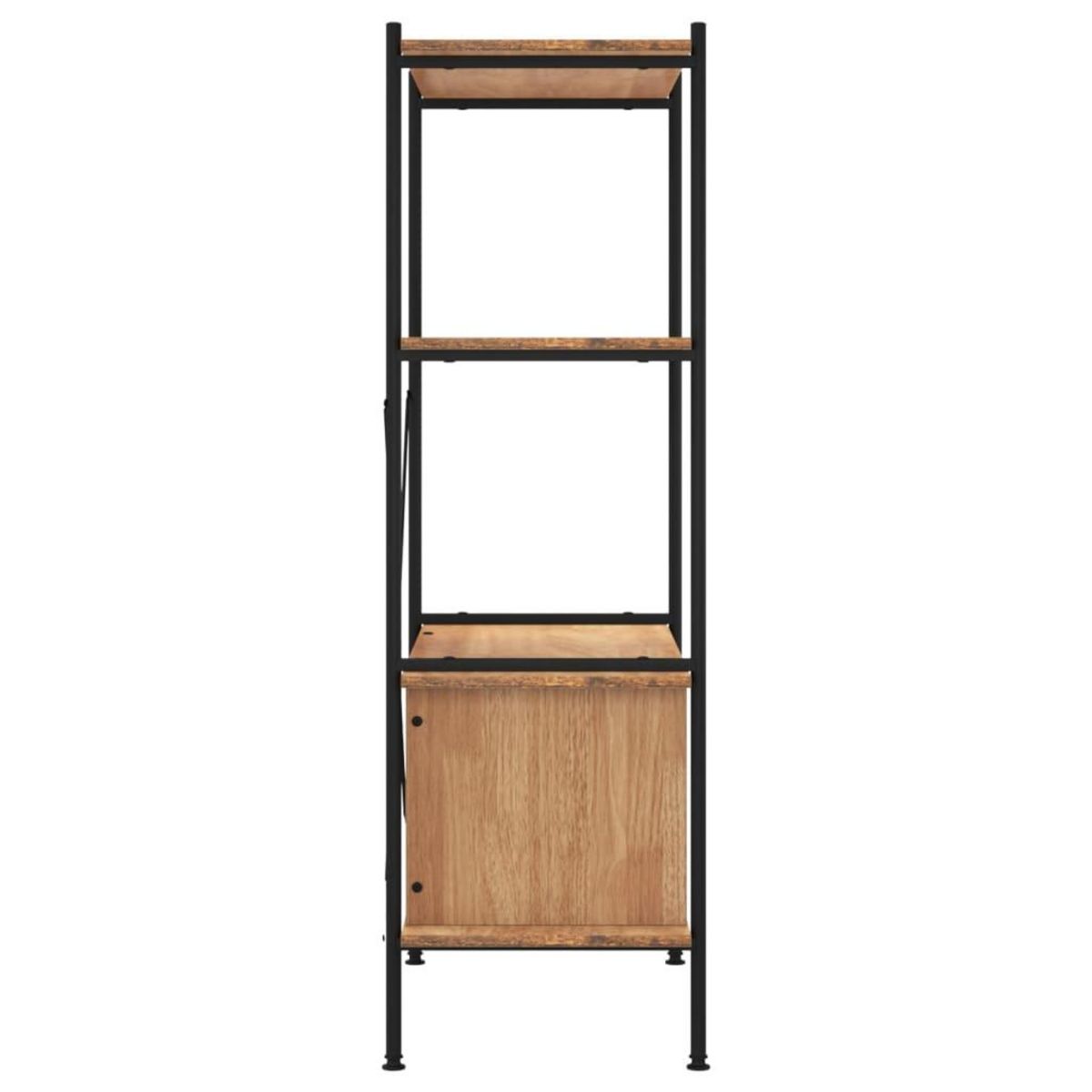 VIDAXL Etagere a 4 niveaux armoire 80x40x130cm Acier bois d'ingenierie