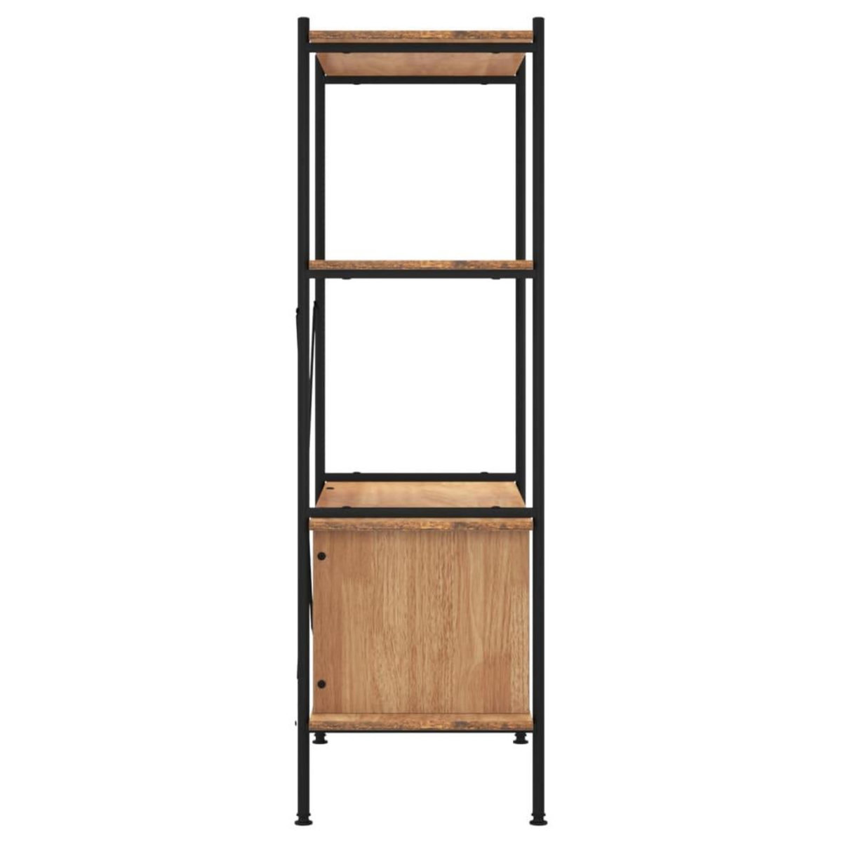 VIDAXL Etagere a 4 niveaux armoire 80x40x130cm Acier bois d'ingenierie