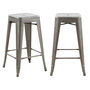 Voir la diapositive 1 : Rendez vous déco Lot de 2 tabourets pour îlot central 66 cm en métal chrome brillant-Indus