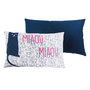 Voir la diapositive 2 : FUTURE HOME Coussin enfant imprimé chat en coton 30x50cm MIAOU