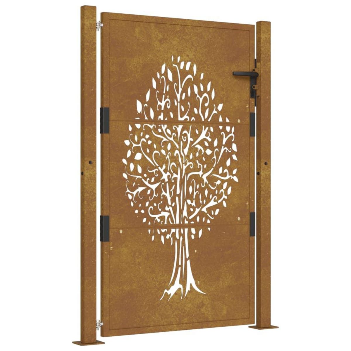 VIDAXL Portail de jardin 105x155 cm acier corten conception de l'arbre