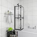 VIDAXL Cabine de douche pliable ESG 120x140 cm Noir