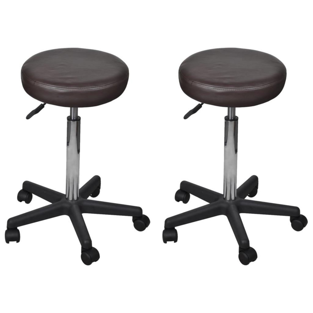 VIDAXL Tabourets de bureau lot de 2 Marron 35,5x84 cm Similicuir