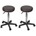 VIDAXL Tabourets de bureau lot de 2 Marron 35,5x84 cm Similicuir