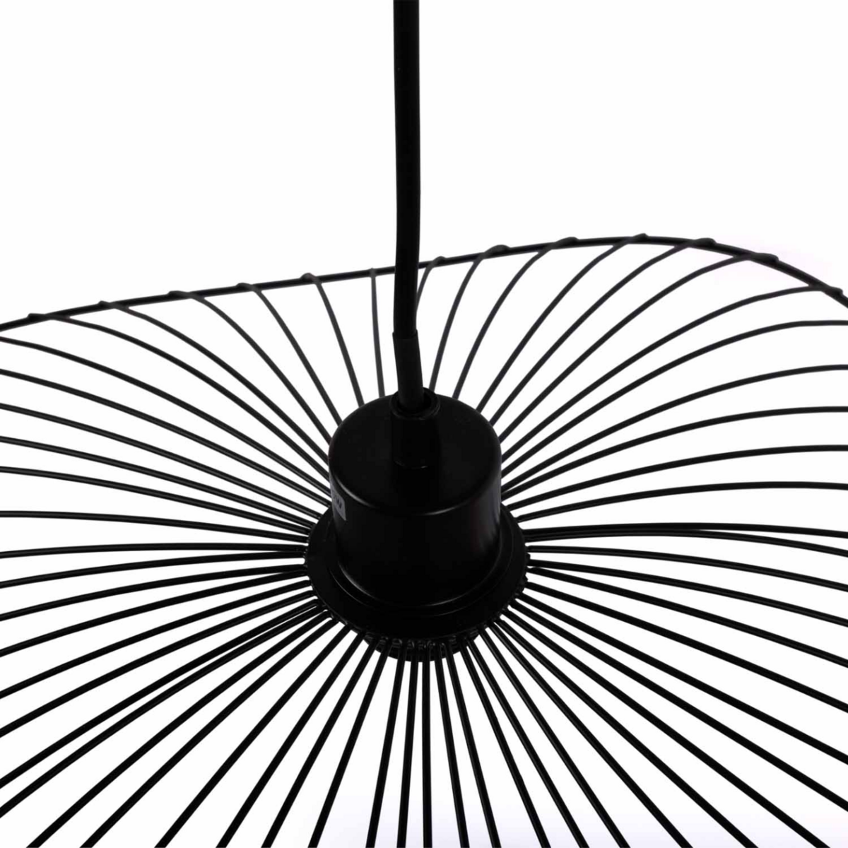 ID MARKET Suspension filaire en métal noir diamètre 60 cm