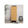Voir la diapositive 5 : Paris Prix Chiffonnier 5 Tiroirs Chevrons  Camden  123cm Naturel